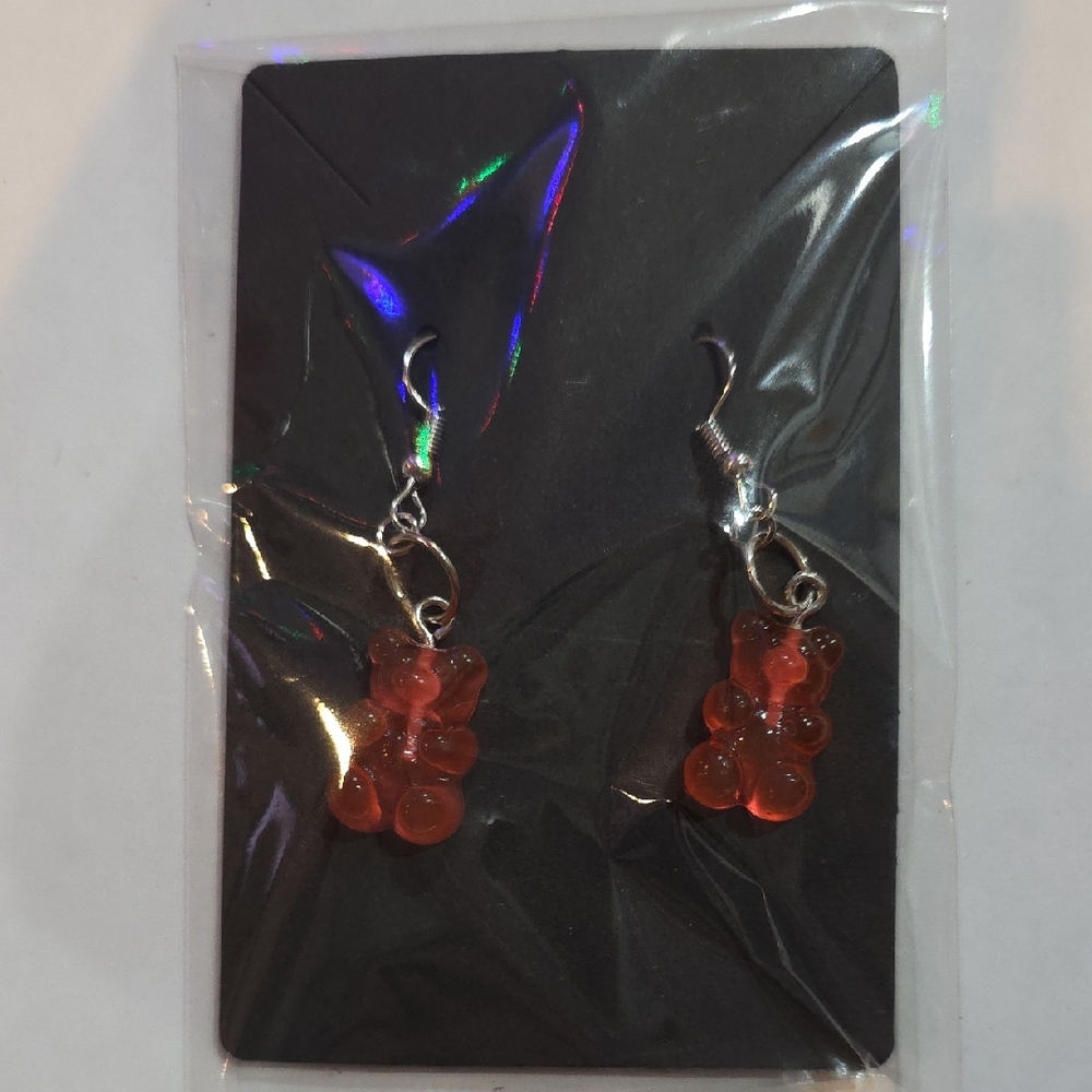 Red Gummy Bear Earrings